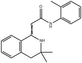 Acetamide, 2-(3,4-dihydro-3,3-dimethyl-1(2H)-isoquinolinylidene)-N-(2- methylphenyl)- Struktur