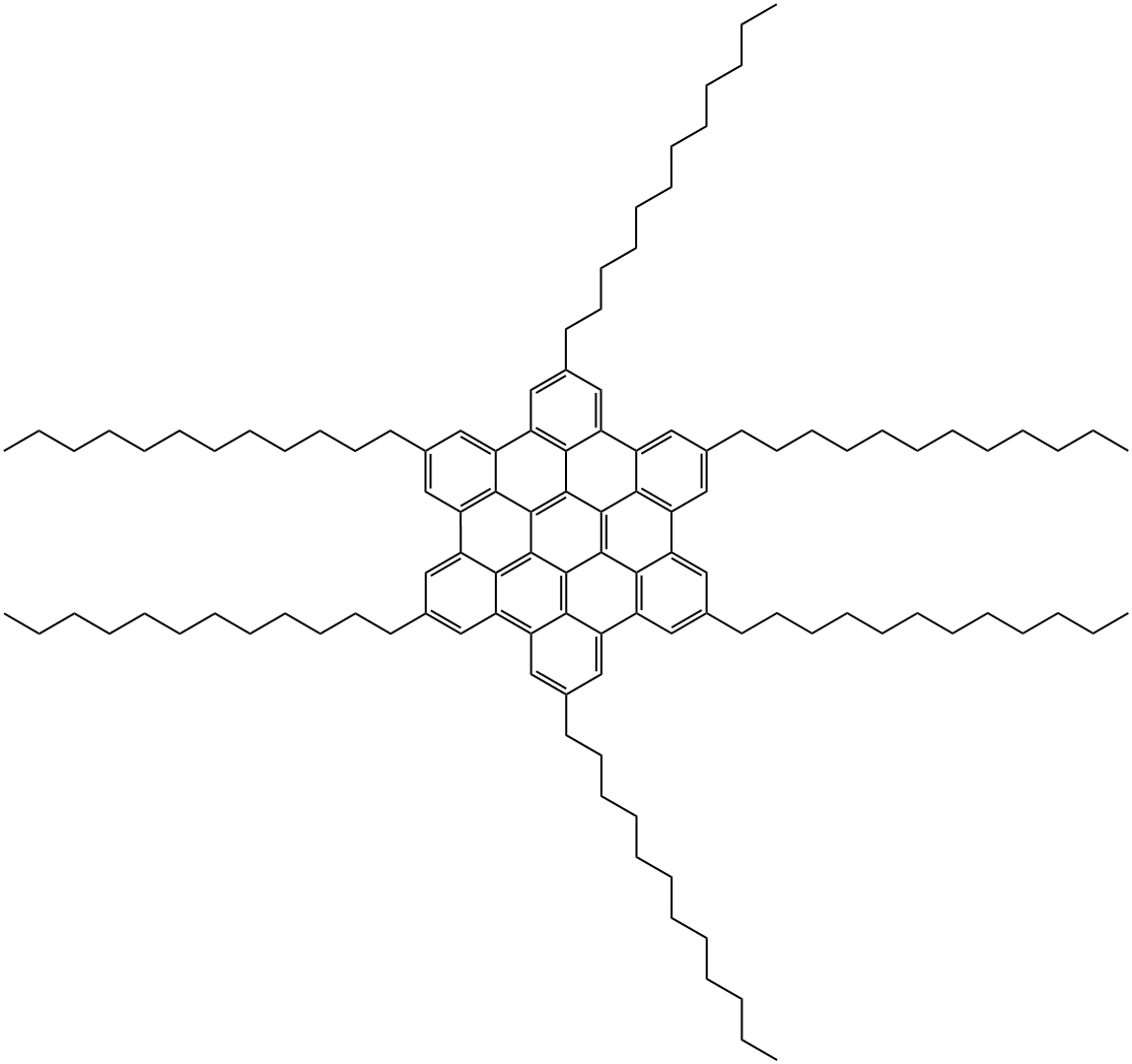 Hexa-dodecyl-hexa-peri-hexabenzocoronene 结构式