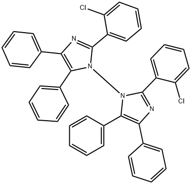 2,2'-二(2-氯苯基)-4,4',5,5'-四苯基-1,2'-二咪唑,1707-68-2,结构式