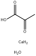 ビス(2-オキソプロパン酸)カルシウム・5水和物 化学構造式