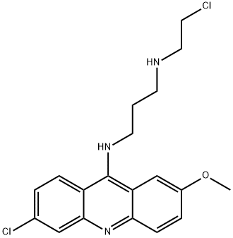 N-(2-クロロエチル)-N'-(2-メトキシ-6-クロロ-9-アクリジニル)-1,3-プロパンジアミン 化学構造式