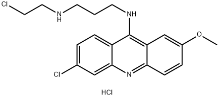 6-氯-9-(3-N-(2-氯乙基氨)丙氨基-2-甲氧基吖啶二盐酸盐 结构式