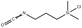 (3-イソシアナトプロピル)ジメチルクロロシラン 化学構造式