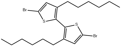 5,5'-DibroMo-3,3'-dihexyl-2,2'-bithiophene Structure