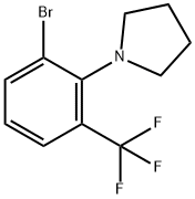 1-(2-Bromo-6-(trifluoromethyl)phenyl)pyrrolidine 结构式