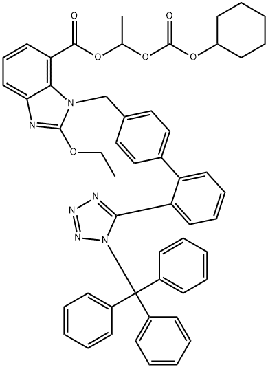 三苯甲基坎地沙坦西来替昔酯, 170791-09-0, 结构式