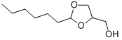 2-ヘキシル-1,3-ジオキソラン-4-メタノール 化学構造式