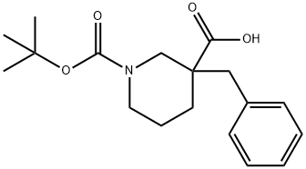 1-[(TERT-BUTYL)OXYCARBONYL]-3-BENZYLPIPERIDINE-3-CARBOXYLIC ACID 化学構造式