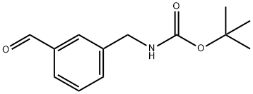 叔丁基 N-(3-甲酸基苄基)氨基甲酸酯 结构式