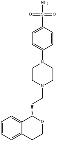 Benzenesulfonamide, 4-(4-(2-(3,4-dihydro-1H-2-benzopyran-1-yl)ethyl)-1 -piperazinyl)-, (S)- Struktur