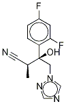 (2S,3R)-2-メチル-3-ヒドロキシ-3-(2,4-ジフルオロフェニル)-4-(1H-1,2,4-トリアゾール-1-イル)ブタンニトリル 化学構造式