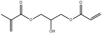1-(アクリロイルオキシ)-3-(メタクリロイルオキシ)-2-プロパノール 化学構造式