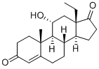13BETA-ETHYL-11ALPHA-HYDROXYANDROST-4-ENE-3,17-DIONE Structure