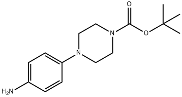 4-(4-Aminophenyl)piperazine-1-carboxylic acid tert-butyl ester Structure