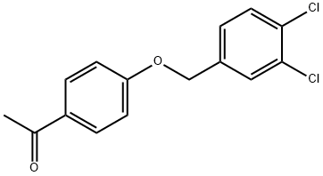 1-{4-[(3,4-ジクロロベンジル)オキシ]フェニル}-1-エタノン 化学構造式