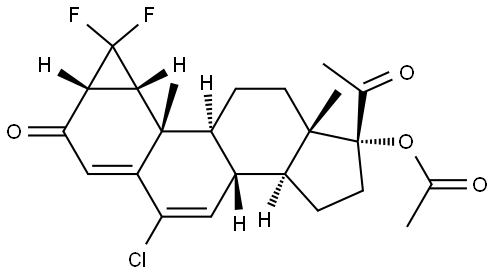 3'H-CYCLOPROPA[1,2]PREGNA-1,4,6-TRIENE-3,20-DIONE Struktur