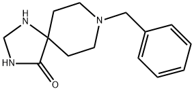 8-Benzyl-1,3,8-triaza-spiro[4.5]decan-4-one Struktur