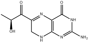2-アミノ-7,8-ジヒドロ-6-[(S)-2-ヒドロキシ-1-オキソプロピル]プテリジン-4(1H)-オン 化学構造式