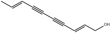 (2E,8E)-2,8-Decadiene-4,6-diyn-1-ol Struktur