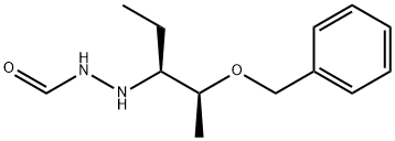 2-[(1S,2S)-1-Ethyl-2-(phenylmethoxy)propyl]hydrazinecarboxaldehyde 化学構造式