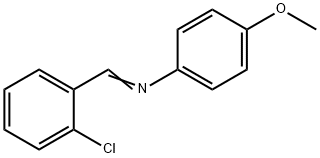 N-(2-クロロベンジリデン)-4-メトキシアニリン 塩化物 化学構造式