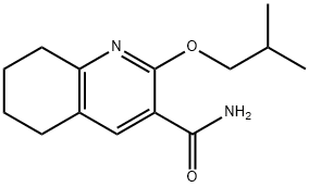 3-Quinolinecarboxamide, 5,6,7,8-tetrahydro-2-(2-methylpropoxy)- Structure