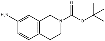 2-BOC-7-アミノ-1,2,3,4-テトラヒドロイソキノリン 化学構造式
