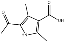 5-アセチル-2,4-ジメチル-1H-ピロール-3-カルボン酸 化学構造式