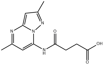 4-((2,5-Dimethylpyrazolo(1,5-a)pyrimidin-7-yl)amino)-4-oxobutanoic aci d Structure