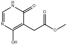 2-(4,6-ジヒドロキシピリミジン-5-イル)酢酸メチル 化学構造式