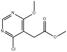 Methyl 2-(4-chloro-6-methoxypyrimidin-5-yl)acetate Struktur