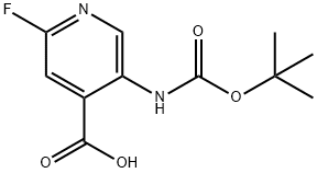 5-叔丁氧基羰基氨基-2-氟异烟酸, 171178-42-0, 结构式