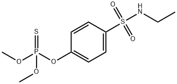 ホスホロチオ酸O,O-ジメチルO-[4-[(エチルアミノ)スルホニル]フェニル] 化学構造式