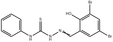 3,5-Dibromo-2-hydroxybenzaldehyde 4-phenyl thiosemicarbazone Struktur