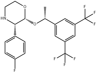 (2R,3S)-2-[(1R)-1-[3,5-双(三氟甲基)苯基)乙氧基]-3-(4-氟苯基)吗啉, 171338-27-5, 结构式
