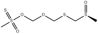 メタンスルホノチオ酸S-[[[[(メチルスルフィニル)メチル]チオ]メトキシ]メチル] 化学構造式