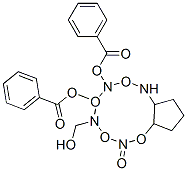 2H-Cyclopentoxazol-2-one, 5,6-bis(benzoyloxy)hexahydro-4-(hydroxymethyl)-, 3aS-(3a.alpha.,4.alpha.,5.beta.,6.alpha.,6a.alpha.)- Struktur