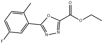 Ethyl 5-(5-fluoro-2-methylphenyl)-1,3,4-oxadiazole-2-carboxylate 结构式