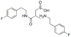 2-(4-fluorophenyl)ethanamine, 2-[2-(4-fluorophenyl)ethylcarbamoyl]prop ane-1-sulfinic acid Structure
