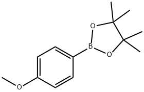 4-(4,4,5,5-テトラメチル-1,3,2-ジオキサボロラン-2-イル)アニソール 化学構造式