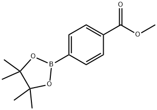 4-(4,4,5,5-テトラメチル-1,3,2-ジオキサボロラン-2-イル)安息香酸メチル 化学構造式