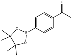 1-[4-(4,4,5,5-テトラメチル-1,3,2-ジオキサボロラン-2-イル)フェニル]エタノン 化学構造式