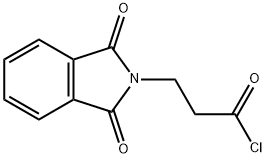 1,3-ジヒドロ-1,3-ジオキソ-2H-イソインドール-2-プロピオン酸クロリド 化学構造式