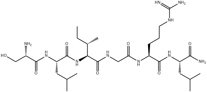 H-SER-LEU-ILE-GLY-ARG-LEU-NH2 Structure