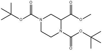 1,4-DI-TERT-BUTYL 2-METHYL PIPERAZINE-1,2,4-TRICARBOXYLATE Structure