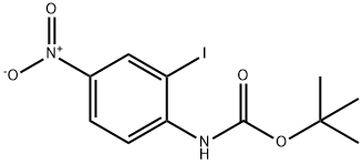 tert-butyl 4-nitro-2-iodophenylcarbamate Structure
