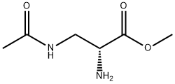 D-Alanine, 3-(acetylamino)-, methyl ester (9CI) Struktur