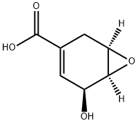 7-OXABICYCLO[4.1.0]HEPT-3-ENE-3-CARBOXYLIC ACID, 5-HYDROXY-, (1R,5S,6S)- Struktur