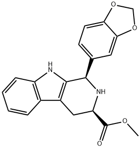 (1R,3R)-METHYL-1,2,3,4-TETRAHYDRO-1-(3,4-METHYLENEDIOXYPHENYL)-9H-PYRIDO[3,4-B]INDOLE-3-CARBOXYLATE 化学構造式