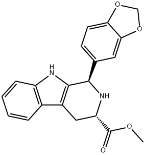(1R,3S)-1-(1,3-Benzodioxol-5-yl)-2,3,4,9-tetrahydro-1H-pyrido[3,4-b]indole-3-carboxylic Acid Methyl Ester Struktur